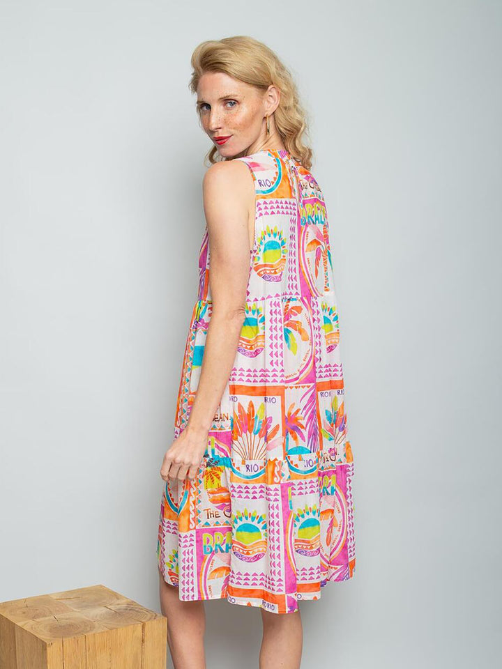 Damenkleid Multi Palm