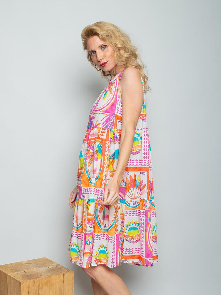 Damenkleid Multi Palm