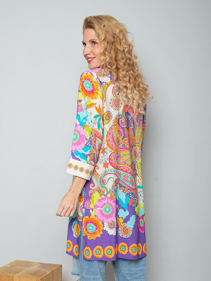 Midikleid Multi Flower Paisley