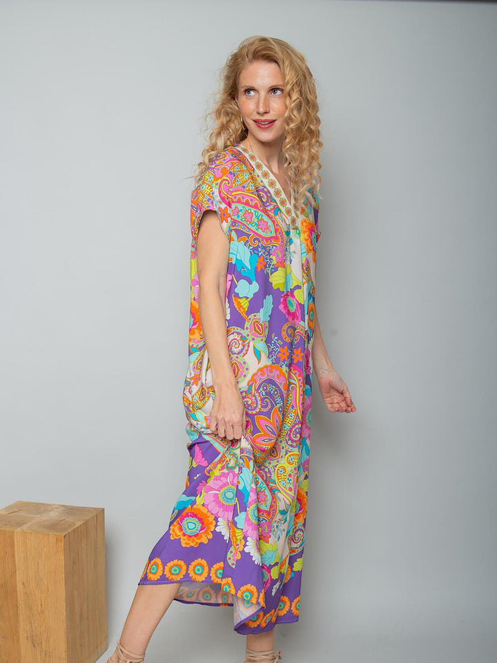 Maxikleid Multi Flower Paisley
