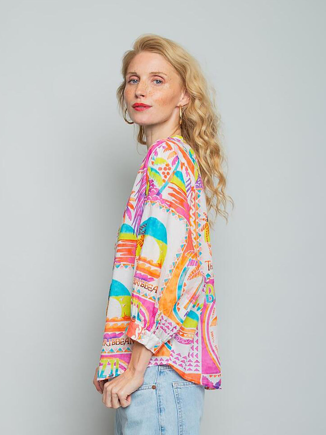 Damenbluse Multi Palm