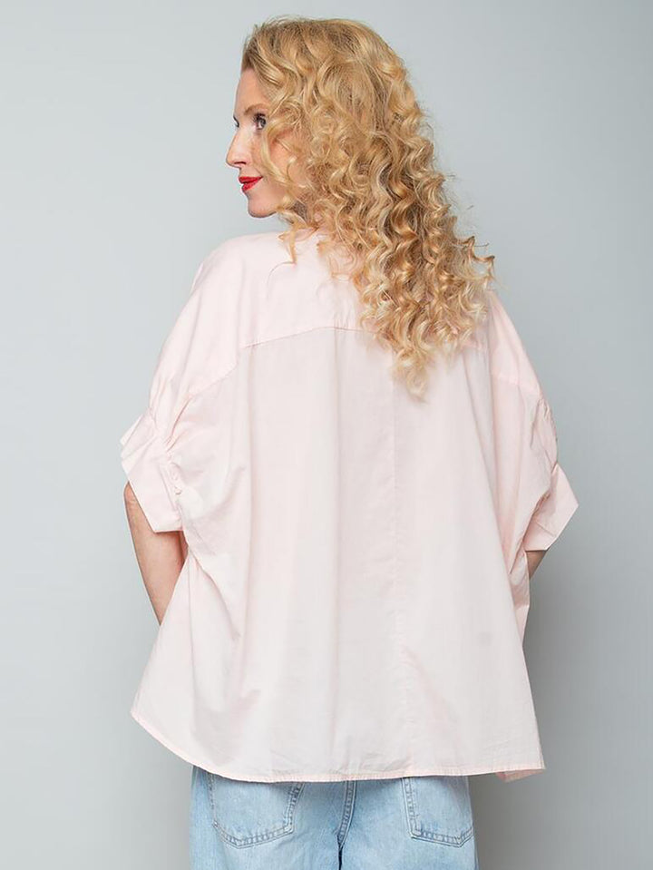 Damenbluse Kurzarm Rose