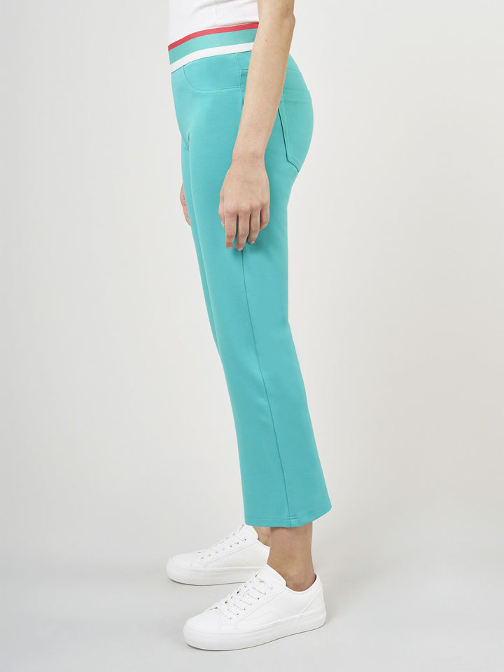 Jerseyhose Emma Flex Cropped Flare Ocean