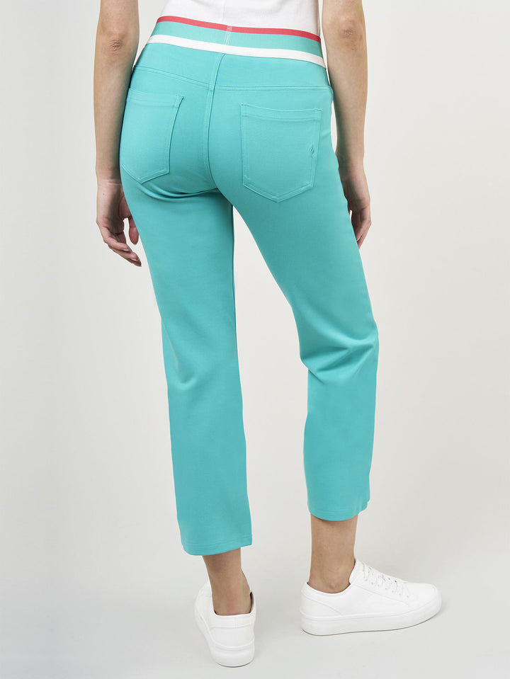 Jerseyhose Emma Flex Cropped Flare Ocean