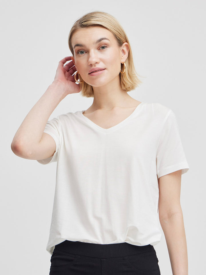 Byrexima VNeck TShirt Offwhite