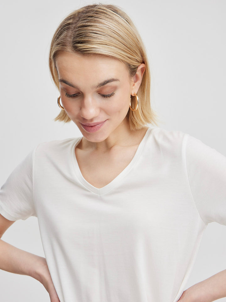 Byrexima VNeck TShirt Offwhite