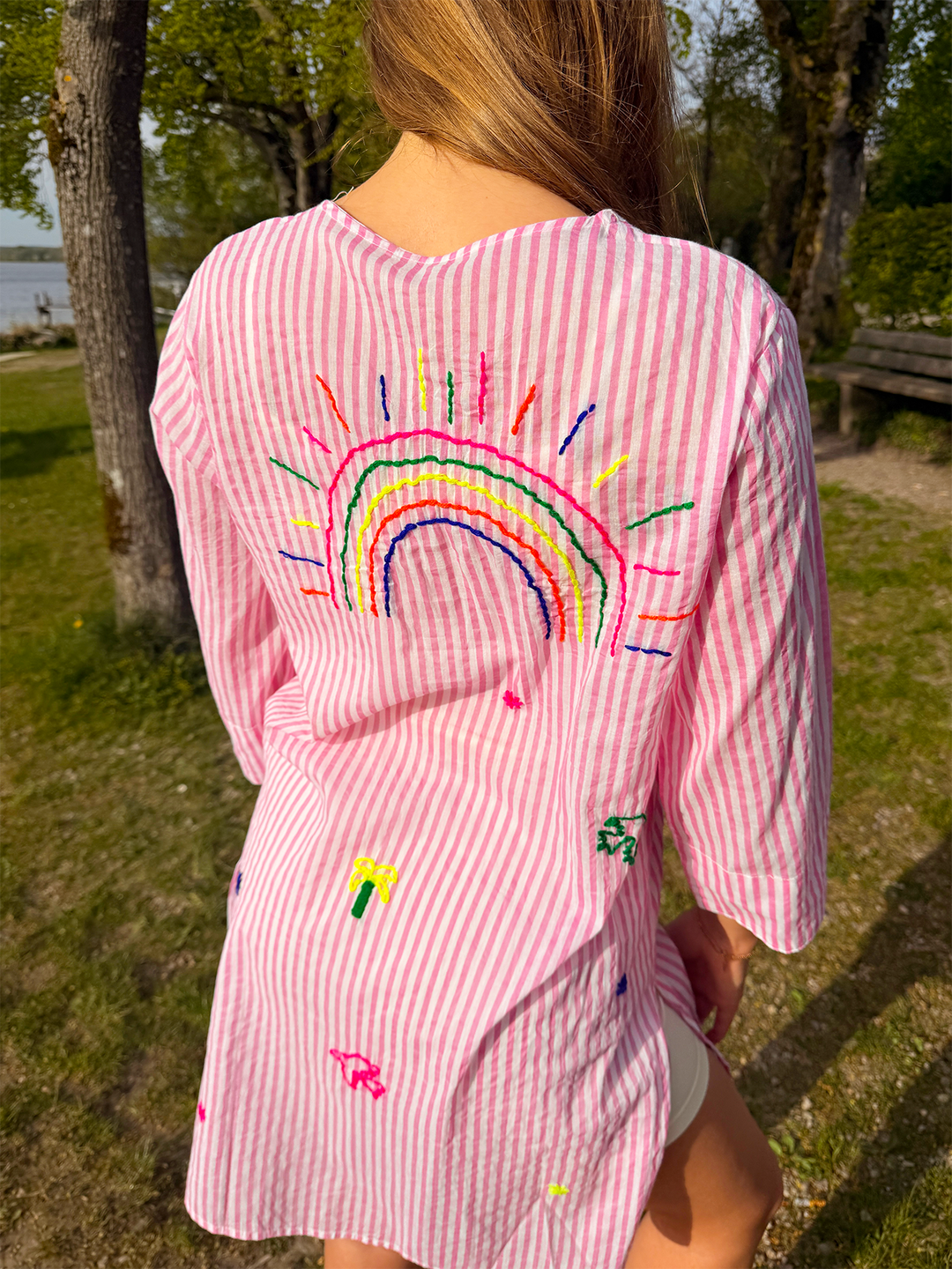 Tunikakleid Stripes Rainbow