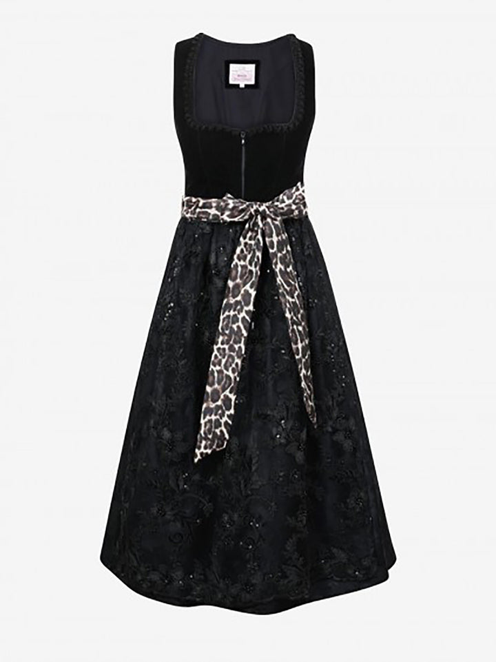 Dirndl Rabenstein Kombi Schwarz/Leo 65cm