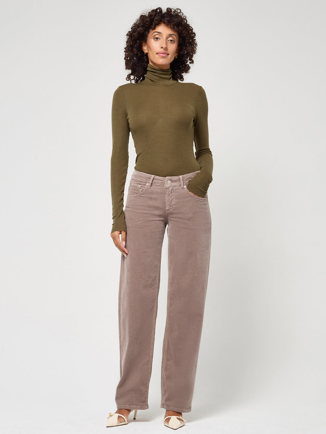 Cordhose 94River Comfort Straight Light Taupe