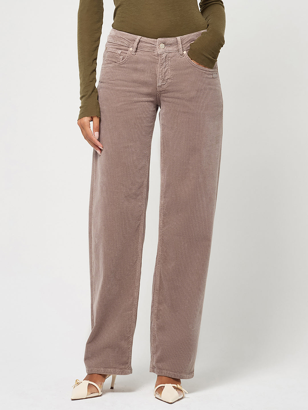Cordhose 94River Comfort Straight Light Taupe