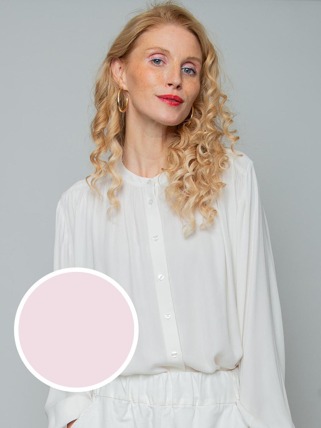 Semitransparente Damenbluse Rose