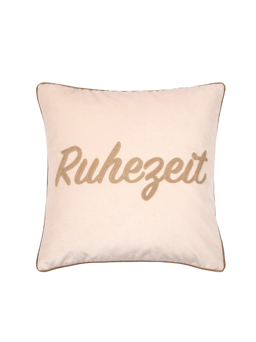 Kissenhülle Letters Ruhezeit Taupe 45x45