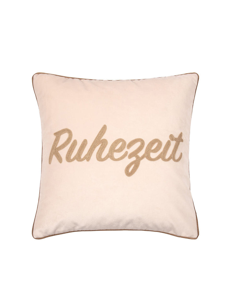 Kissenhülle Letters Ruhezeit Taupe 45x45