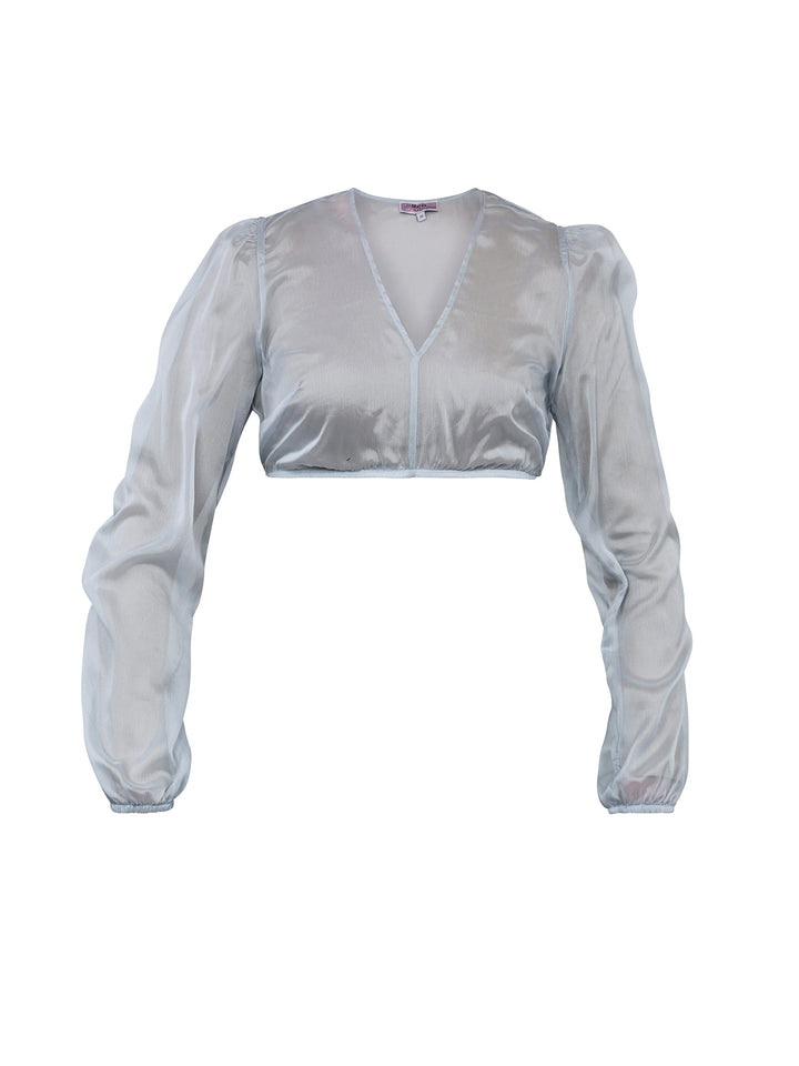 Dirndlbluse Salching Lichtgrau