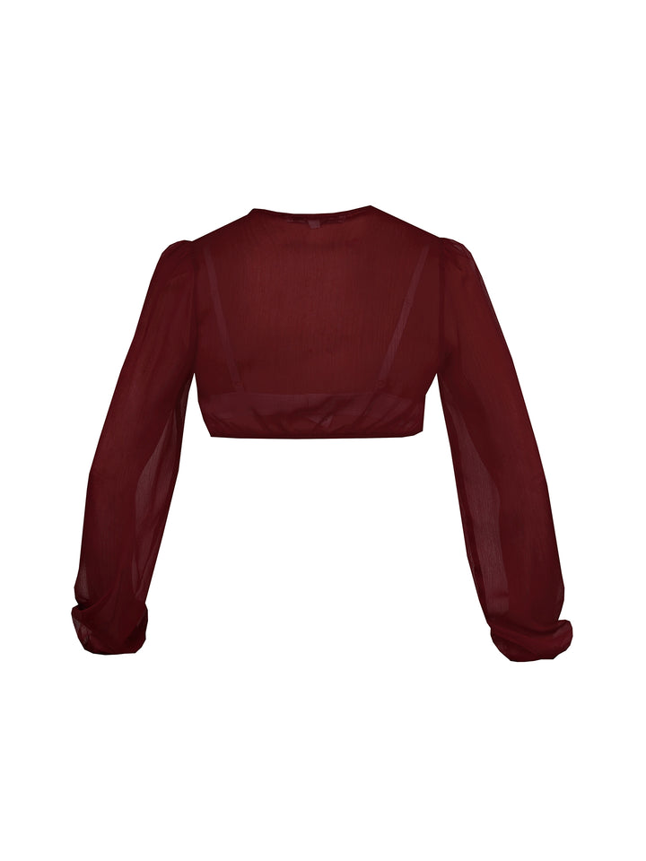 Dirndlbluse Salching Bordeaux