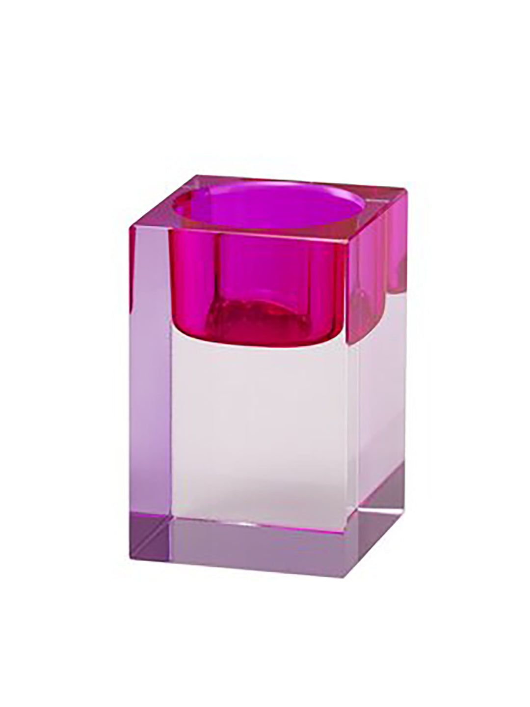 Kristallglas Teelichthalter Sari Pink Rosa