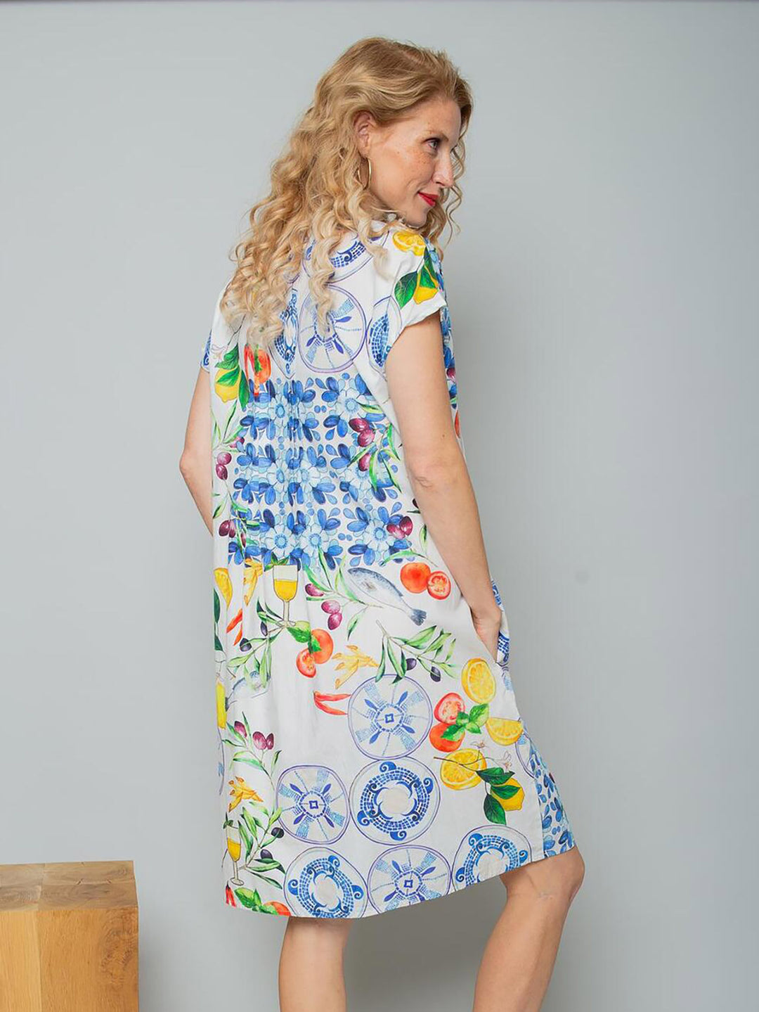 Damenkleid White Multi