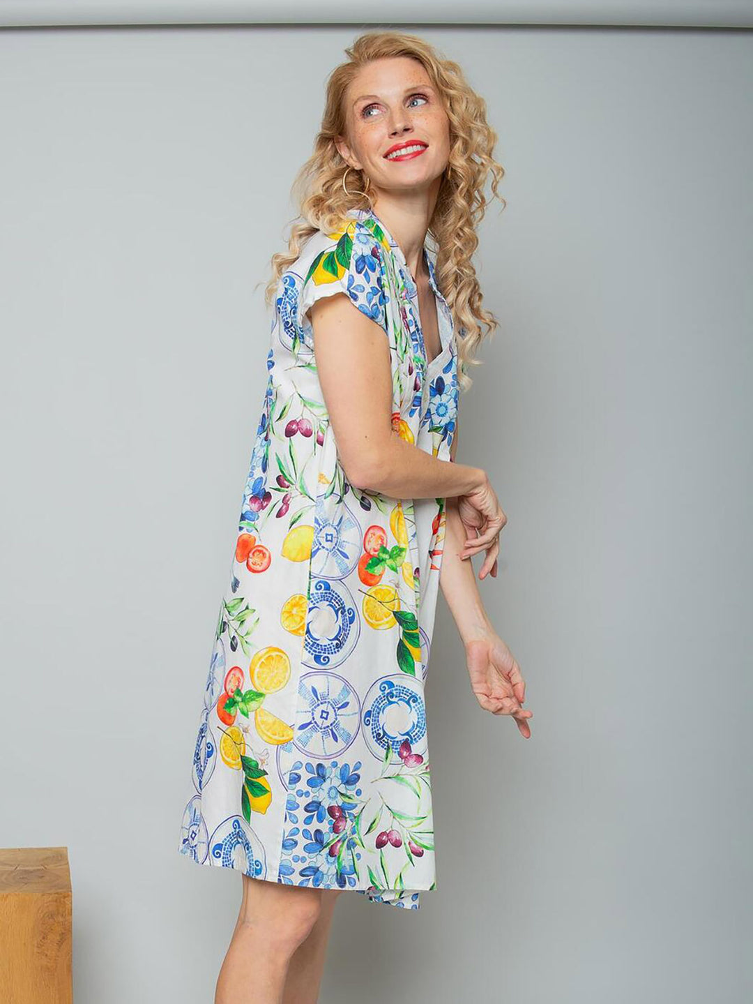 Damenkleid White Multi